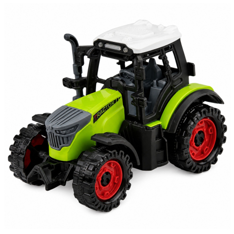 Tractor agricol cu cisterna, tractiune prin frictiune, 34 cm, verde-alb, 3 ani+ [4]