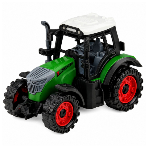 Tractor agricol cu remorca pentru busteni, tractiune prin frictiune, 35 cm, verde, 3 ani+ [3]