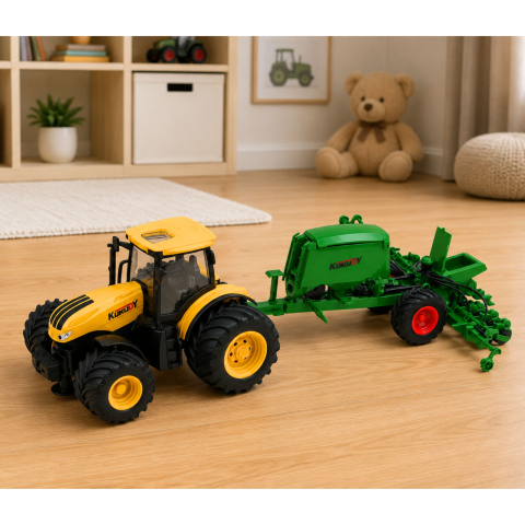 Tractor agricol cu semanatoare si cultivator, lumini si sunete, 1:24, 3 ani+ [2]