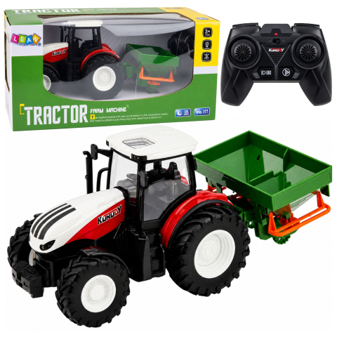 Jucarii cu telecomanda (RC) - Tractor agricol cu telecomanda si semanatoare 1:24, 3 ani+