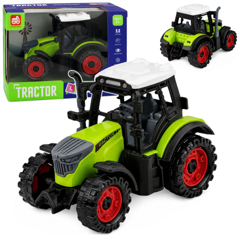 Tractor agricol verde cu roti mari si actionare prin frictiune, 15 cm, 3 ani+ [2]
