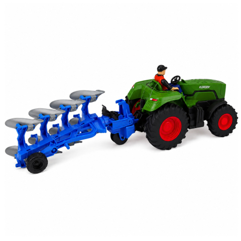Tractor cu telecomanda cu plug si fermier 1:24, 3 ani+ [2]