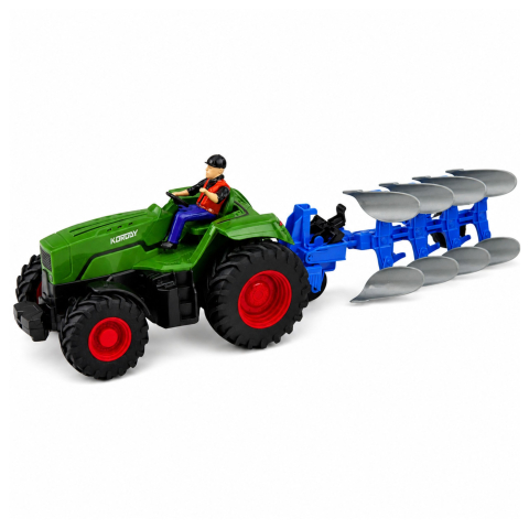 Tractor cu telecomanda cu plug si fermier 1:24, 3 ani+ [1]