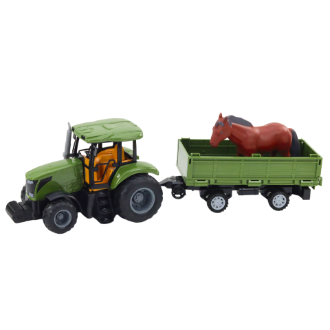 Tractor cu telecomanda cu remorca si cal inclus 48 cm, 8 ani+ [1]