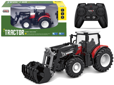 Jucarii cu telecomanda (RC) - Tractor cu telecomanda Cupa mobila Rosu 1:24, 3 ani+