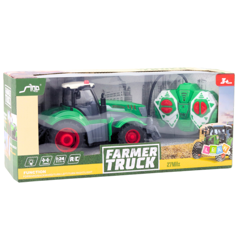 Tractor cu telecomanda Farmer Truck verde 1:24 cu lumini [3]