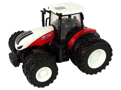 Tractor cu telecomanda RC 1:24 cu remorca, rosu-verde, lumini, mers automat (3+ ani) [1]