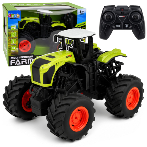 Jucarii cu telecomanda (RC) - Tractor cu telecomanda RC Off-Road Lumini Sunete 1:16 Verde, 3 ani+