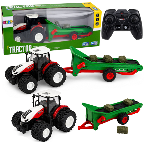 Jucarii cu telecomanda (RC) - Tractor cu telecomanda si banda transportoare de baloti 1:24, 3 ani+