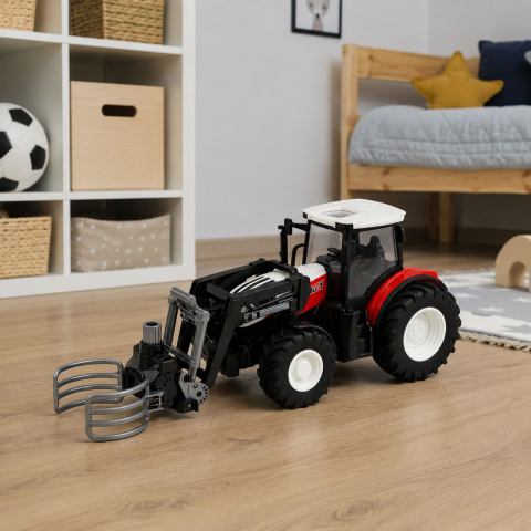 Tractor cu telecomanda si cleste pentru baloti 1:24, 3 ani+ [2]