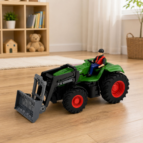 Tractor cu telecomanda si cupa cu figurina fermier 1:24, 3 ani+ [3]