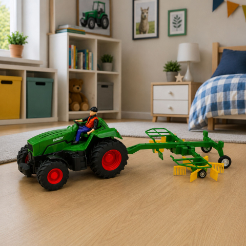 Tractor cu telecomanda si grebla pentru fan 1:24, 3 ani+ [4]