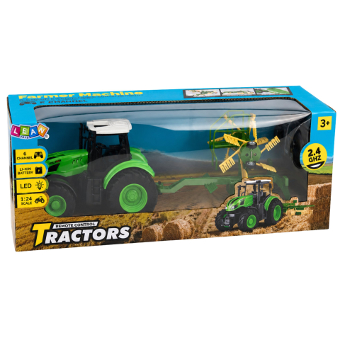 Tractor cu telecomanda si Grebla RC Lumini LED 1:24, 3 ani+ [6]