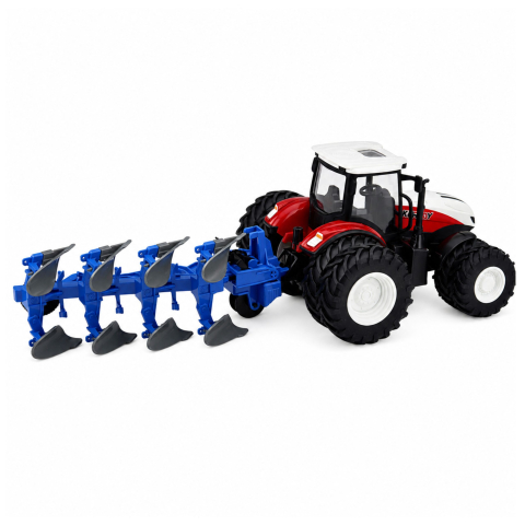 Tractor cu telecomanda si plug cu doua brazde, 1:24, 3 ani+ [2]