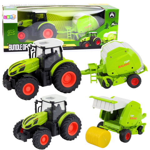Jucarii cu telecomanda (RC) - Tractor cu telecomanda si presa de balotat 1:24, 3 ani+