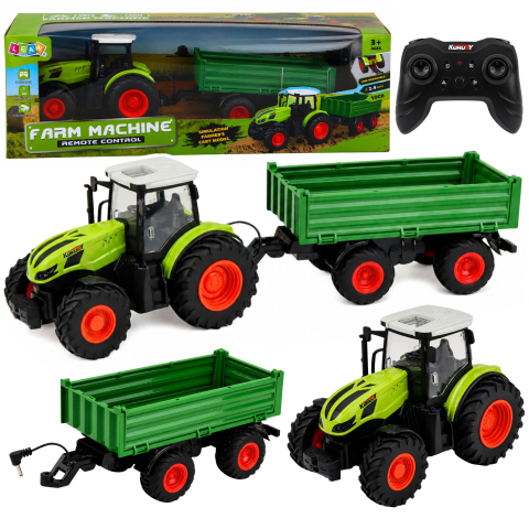 Jucarii cu telecomanda (RC) - Tractor cu telecomanda si remorca basculanta 1:24, 3 ani+