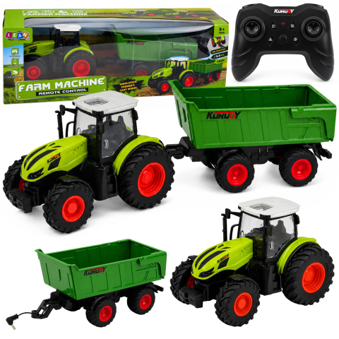 Jucarii cu telecomanda (RC) - Tractor cu telecomanda si remorca basculanta 1:24, 3 ani+