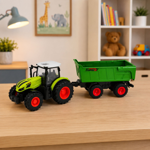 Tractor cu telecomanda si remorca basculanta 1:24, 3 ani+ [4]