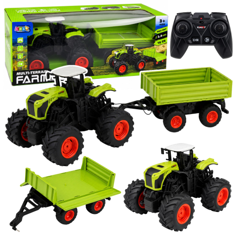 Jucarii cu telecomanda (RC) - Tractor cu telecomanda si remorca basculanta RC 1:16, 3 ani+