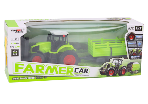 Tractor cu telecomanda si remorca detasabila 1:16 Verde [4]