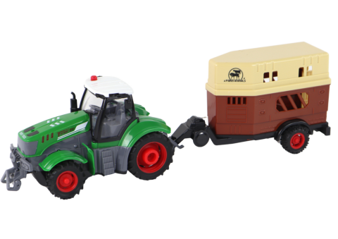 Tractor cu telecomanda si remorca pentru animale 1:24, 3 ani+ [1]