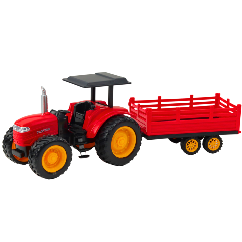 Tractor cu telecomanda si remorca Rosu, 3 ani+ [1]