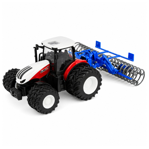 Tractor cu telecomanda si tavelug RC Lumini Rosu 1:24, 3 ani+ [1]