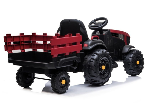 Tractor electric cu remorca BDM0925 Rosu 12V pentru copii, 3 ani+ [6]