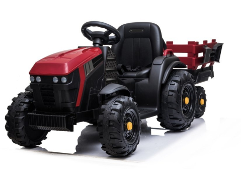 Tractor electric cu remorca BDM0925 Rosu 12V pentru copii, 3 ani+ [2]