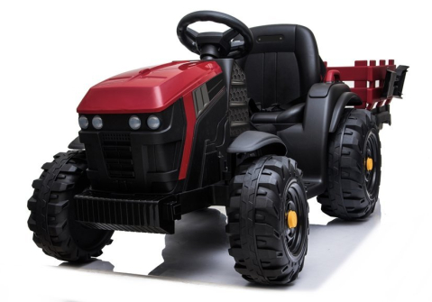 Tractor electric cu remorca BDM0925 Rosu 12V pentru copii, 3 ani+ [5]