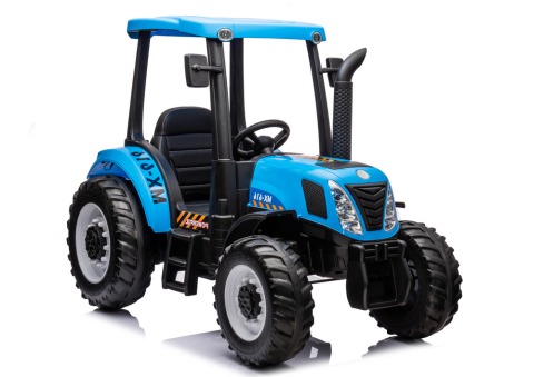 Tractoare electrice - Tractor Electric LEAN Toys A011 24V Albastru, pentru copii 3 ani+