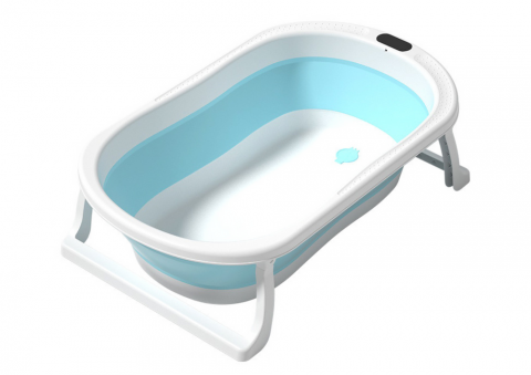 cadita-pliabila-cu-picioare-antialunecare-albastra-Bebelul [3]