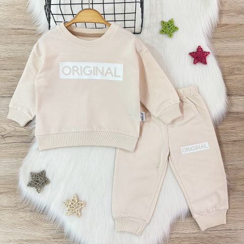 Trening pentru bebelusi Babycoy din bumbac 100% - ORIGINAL - Crem [1]