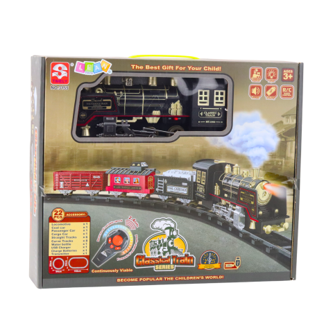 Trenulete R/C Locomotiva cu abur lumini si sunete 22 piese, 3 ani+ [3]