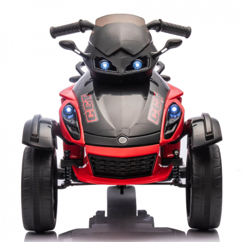 Trike electric copii XB1078 – 2 Motoare 12V, MP3, Lumini LED - ROSU [1]