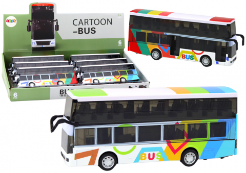 Jucarii Copii - autobuz-etajat-lumini-sunete-metal-frictiune-Bebelul