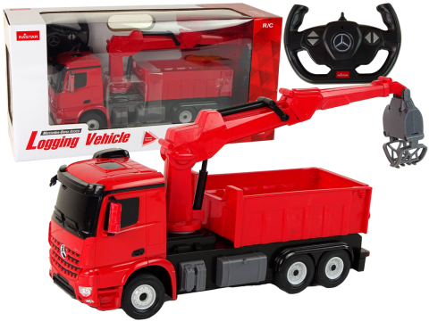 Jucarii cu telecomanda (RC) - Utilaj constructii cu telecomanda Mercedes Rastar Grapple Truck, 6 ani+