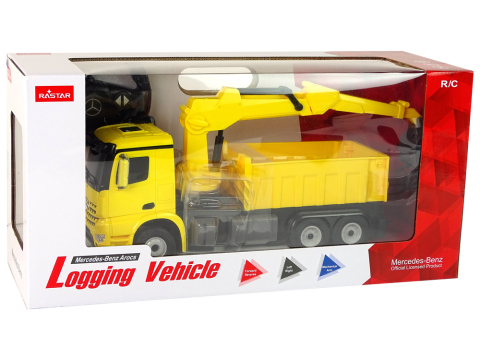 Utilaj constructii cu telecomanda Mercedes Rastar Yellow Grapple Truck, 6 ani+ [4]