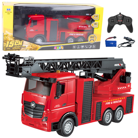 Jucarii cu telecomanda (RC) - Utilaj constructii R/C Masina de pompieri Huina scara 1:18, 8 ani+