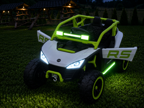UTV electric Buggy Off-Road pentru copii, 12V 7Ah, 4 motoare 25W, telecomanda parentala, USB, suspensii, verde, 1 loc, 3-8 ani [1]