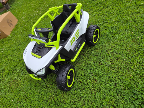 UTV electric Buggy Off-Road pentru copii, 12V 7Ah, 4 motoare 25W, telecomanda parentala, USB, suspensii, verde, 1 loc, 3-8 ani [2]