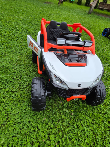 UTV electric Buggy Off-Road pentru copii, 12V 7Ah, 4 motoare 25W, telecomanda, USB, suspensii, functie de balansare, portocaliu, 1 loc, 3-8 ani [3]