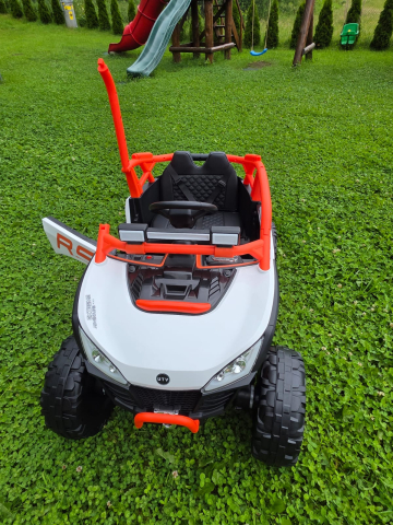 UTV electric Buggy Off-Road pentru copii, 12V 7Ah, 4 motoare 25W, telecomanda, USB, suspensii, functie de balansare, portocaliu, 1 loc, 3-8 ani [9]