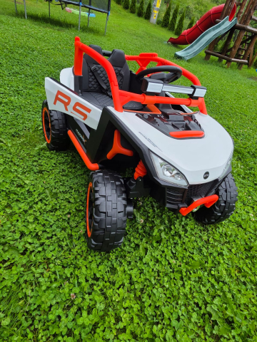 UTV electric Buggy Off-Road pentru copii, 12V 7Ah, 4 motoare 25W, telecomanda, USB, suspensii, functie de balansare, portocaliu, 1 loc, 3-8 ani [1]
