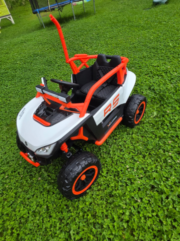 UTV electric Buggy Off-Road pentru copii, 12V 7Ah, 4 motoare 25W, telecomanda, USB, suspensii, functie de balansare, portocaliu, 1 loc, 3-8 ani [5]