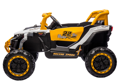 Vehicul electric M1 Alb/Galben, tracțiune 4x4, Bluetooth [2]