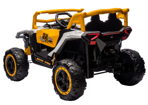 Vehicul electric M1 Alb/Galben, tracțiune 4x4, Bluetooth [3]