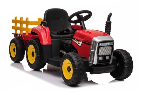 Vehicule electrice copii - Tractor electric pentru copii XMX611 cu remorcă, Roșu