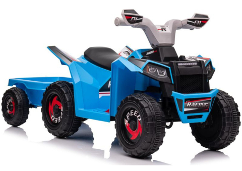 Vehicule electrice copii - ATV electric cu remorcă XMX630T Blue, Bluetooth, Albastru