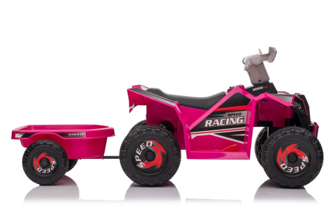 ATV electric cu remorcă XMX630T Pink, Bluetooth, Roz [1]